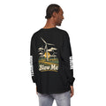 Long Sleeve T-Shirt — 'Blow Me' Wind Turbine Graphic (Sustainable Energy Vibe)