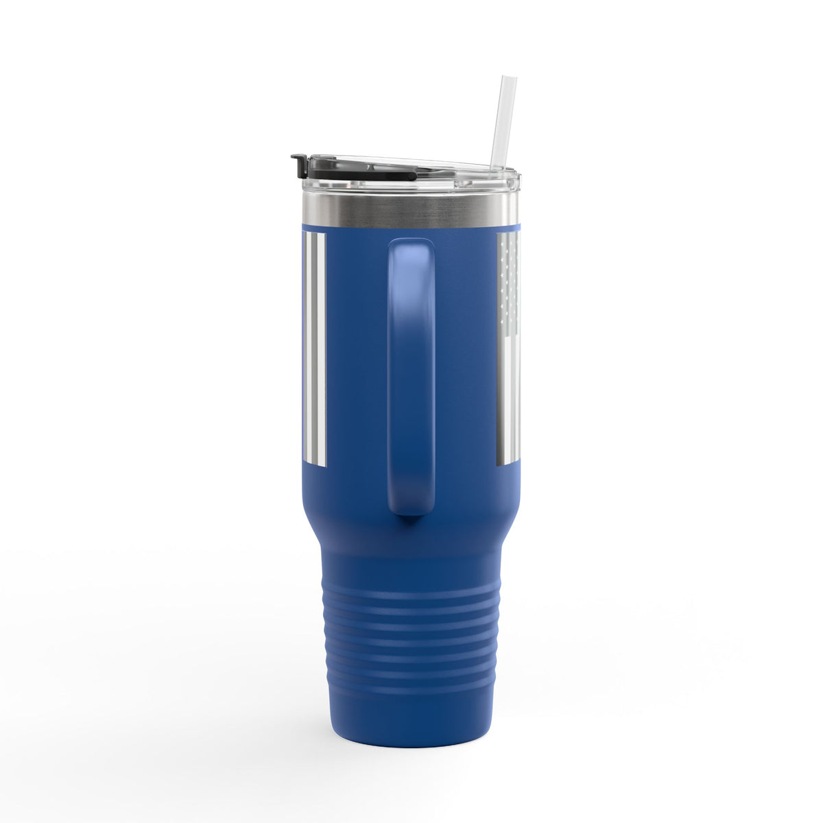 40oz Insulated Travel Mug — Thin Blue Line Flag Tumbler (Law Enforcement Support)