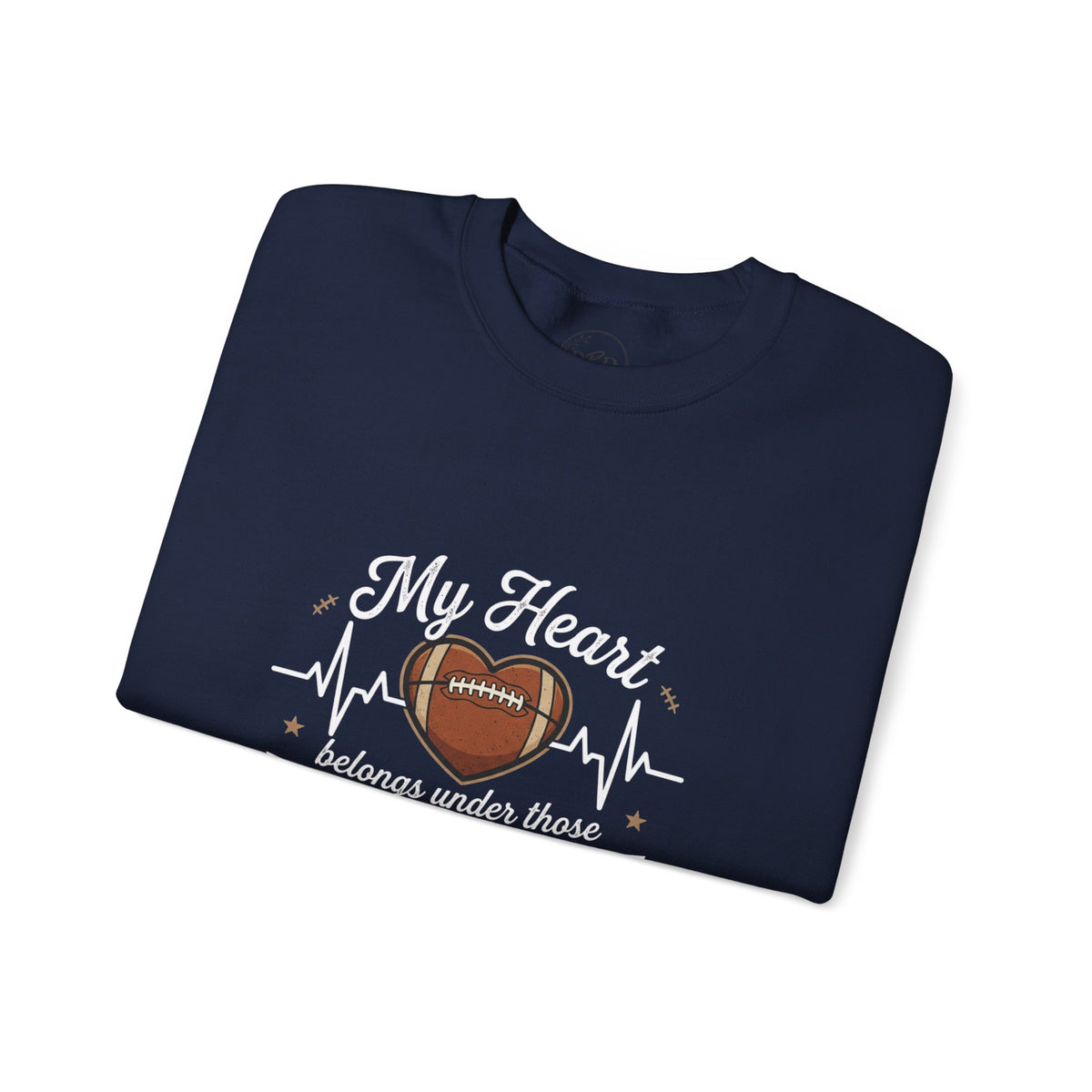 Friday Night Lights Football Crewneck Sweatshirt - "My Heart Belongs Under Those Friday Night Lights"