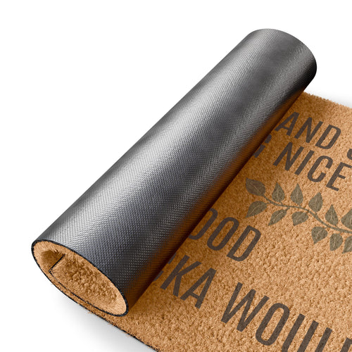 Doormat — “We Are Sage and Hood” Funny Welcome Coir Doormat