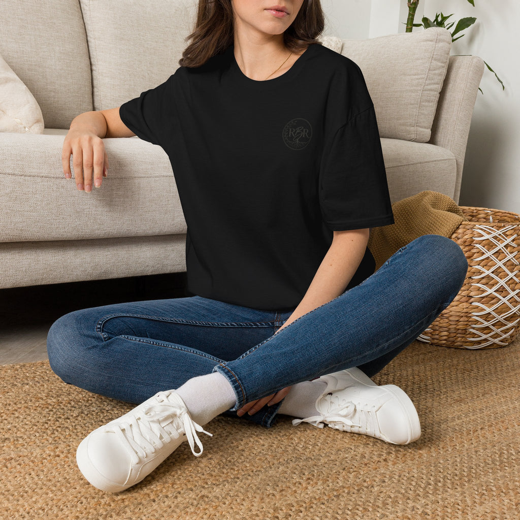 Monogram Circle Tee — Minimal RBR Initials Pocket T-Shirt