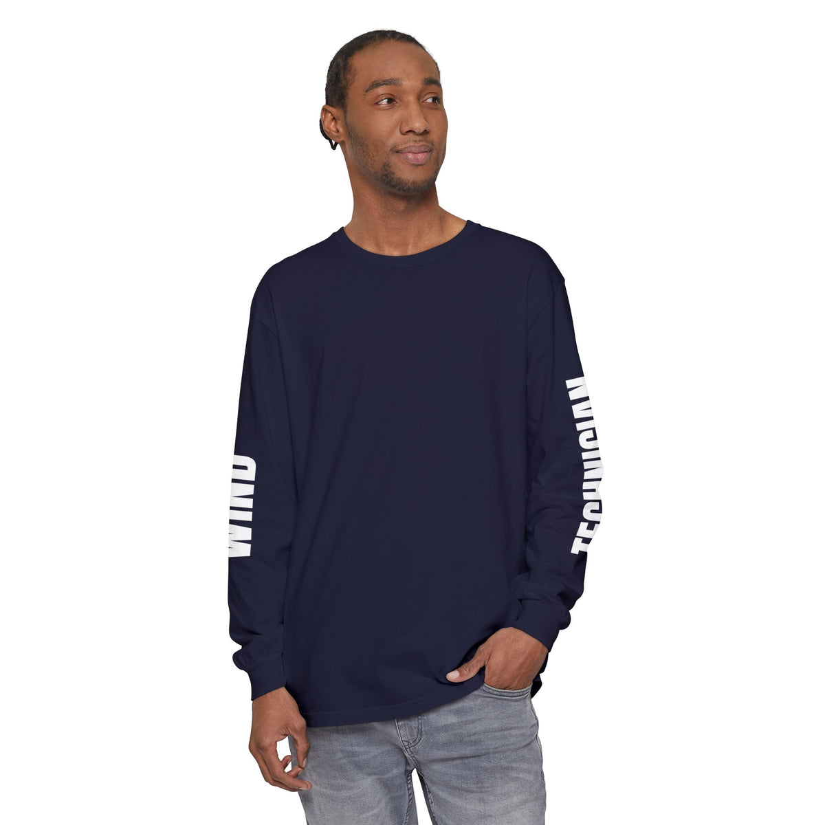 Long Sleeve T-Shirt — 'Blow Me' Wind Turbine Graphic (Sustainable Energy Vibe)
