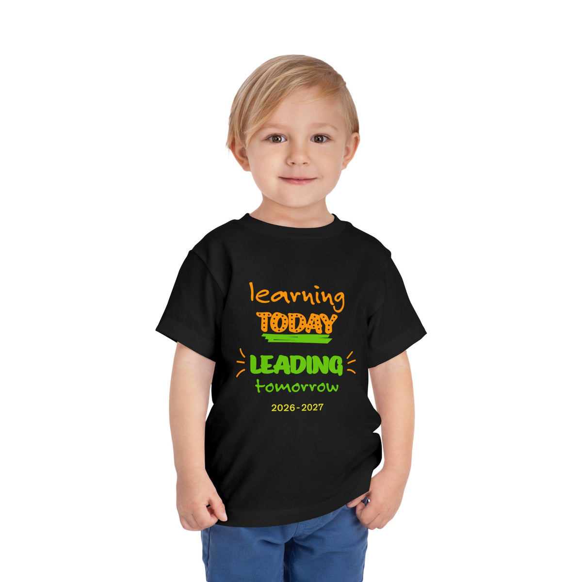 Toddler Tee - "Learning Today, Leading Tomorrow" Back-to-School Shirt