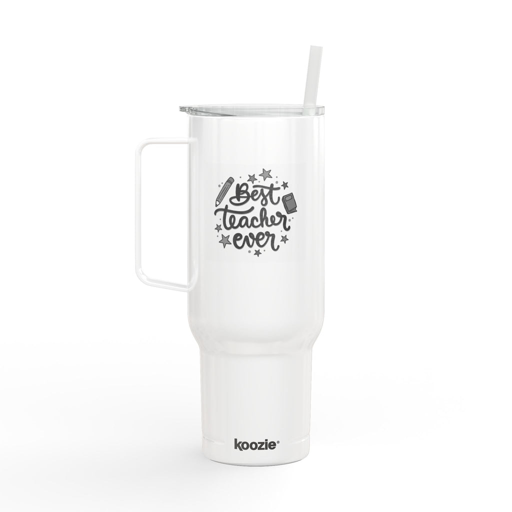 Teacher Tumbler 40oz — "Best Teacher Ever" Engraved Insulated Travel Mug