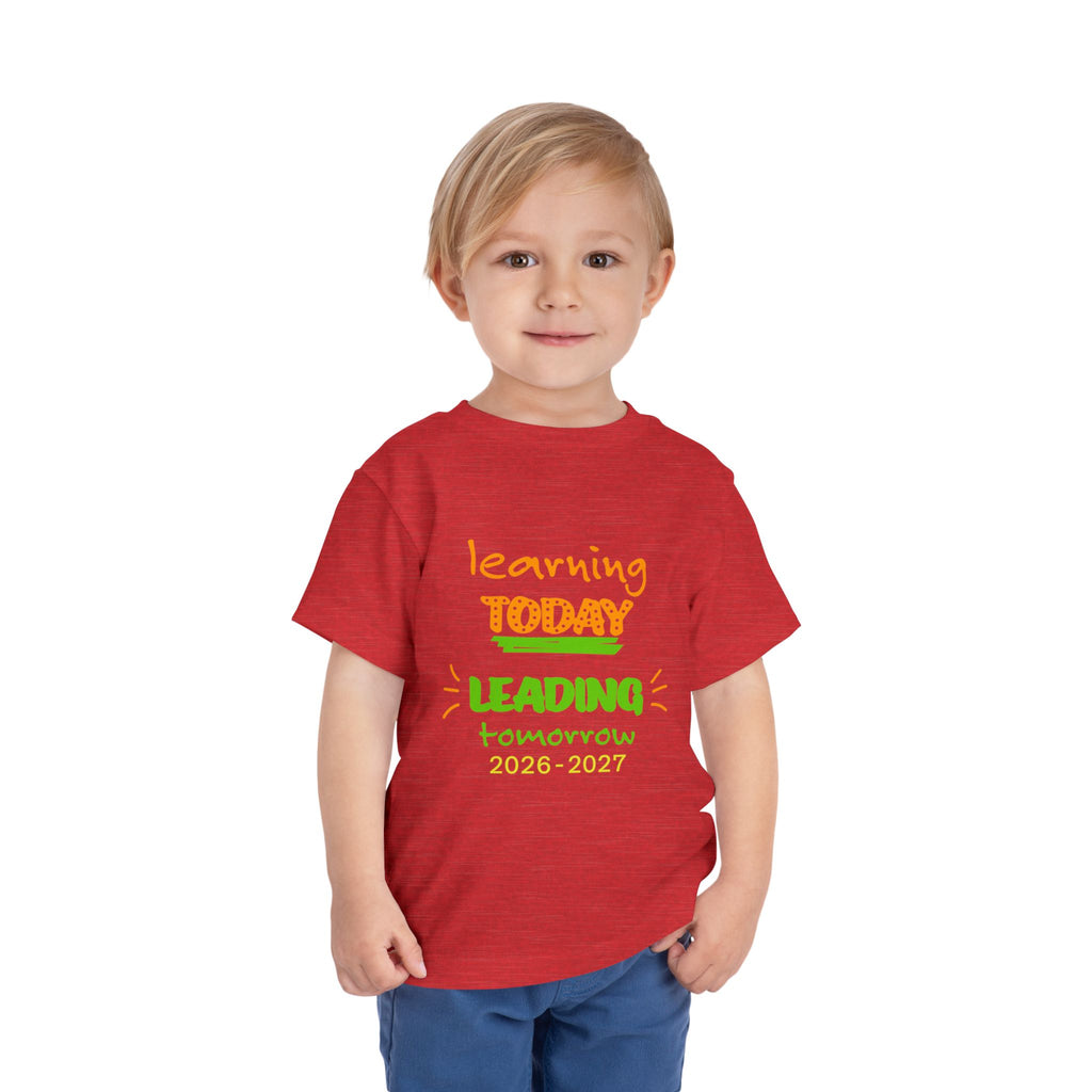Toddler Tee - "Learning Today, Leading Tomorrow" Back-to-School Shirt