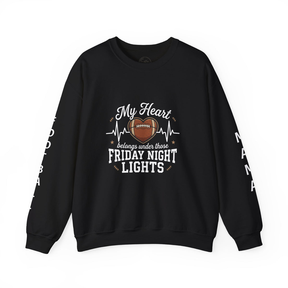 Friday Night Lights Football Crewneck Sweatshirt - "My Heart Belongs Under Those Friday Night Lights"
