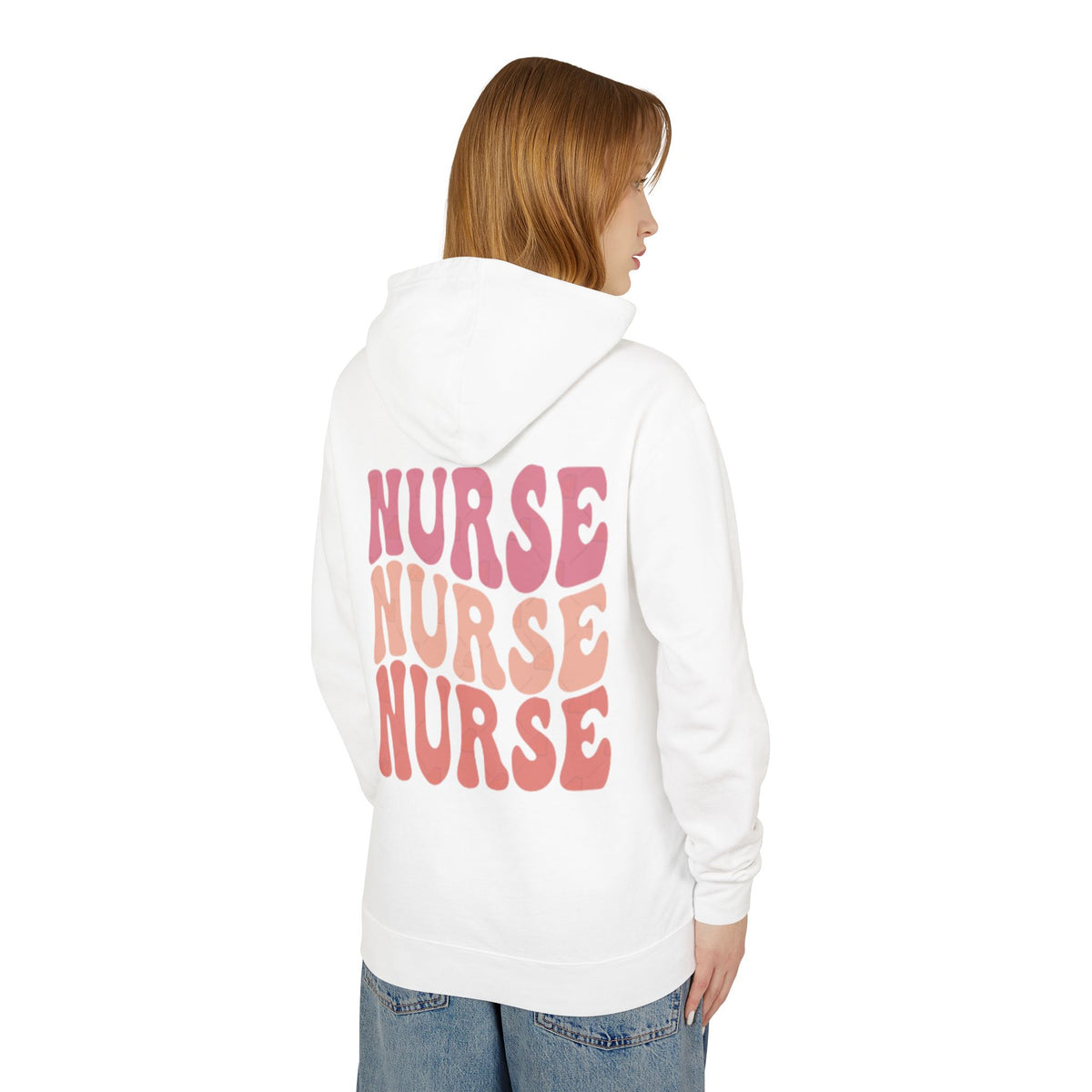 Nurse Vintage Retro Text Hoodie — 'NURSE NURSE NURSE' Graphic Hoodie