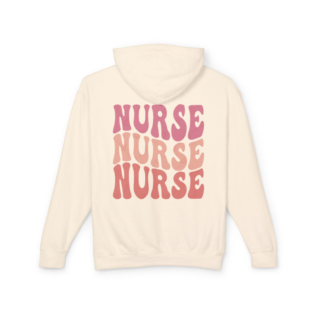 Nurse Vintage Retro Text Hoodie — 'NURSE NURSE NURSE' Graphic Hoodie