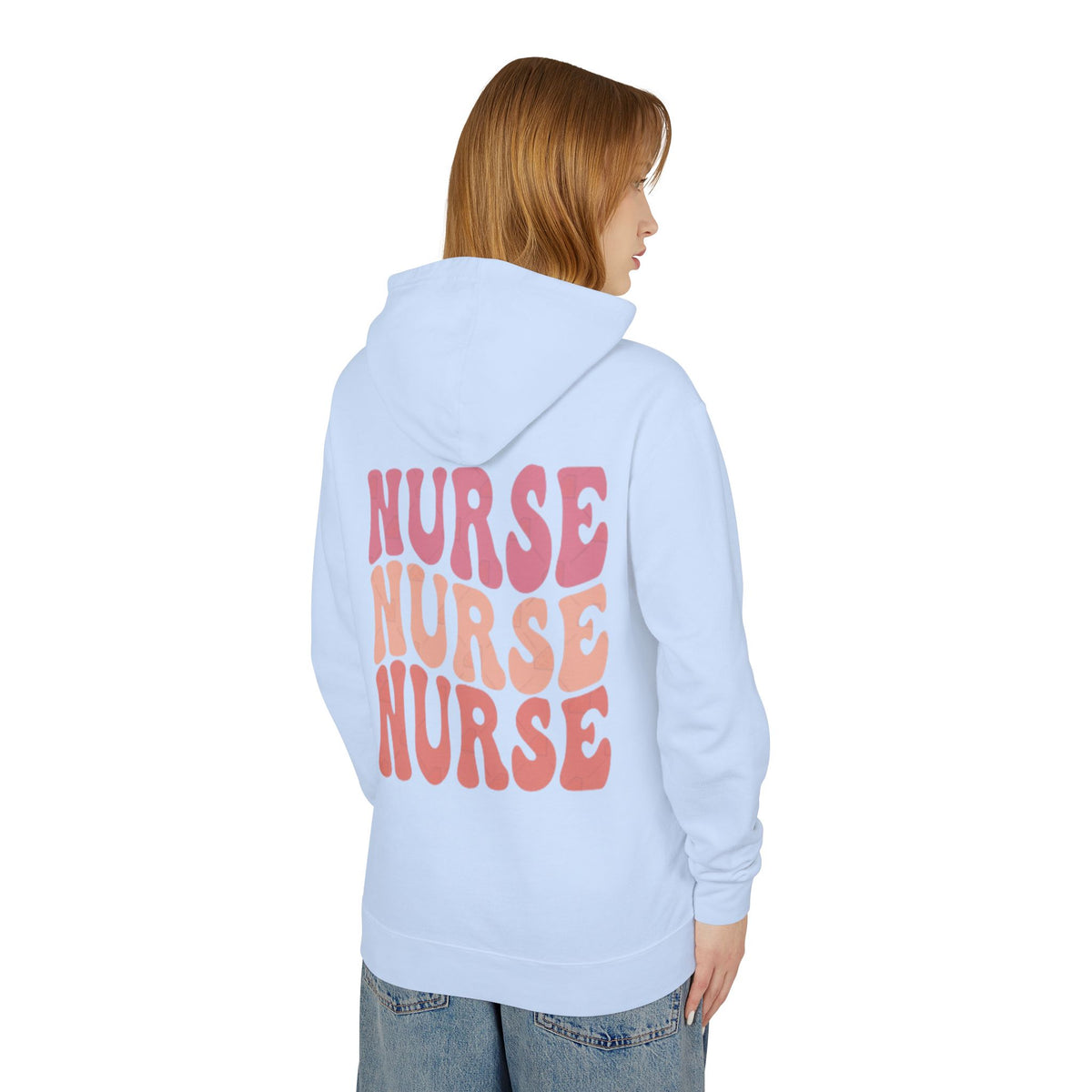 Nurse Vintage Retro Text Hoodie — 'NURSE NURSE NURSE' Graphic Hoodie