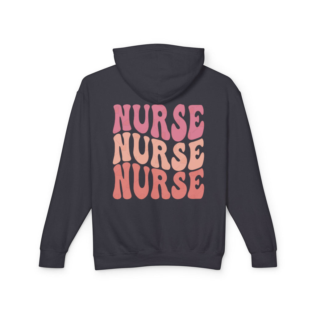 Nurse Vintage Retro Text Hoodie — 'NURSE NURSE NURSE' Graphic Hoodie