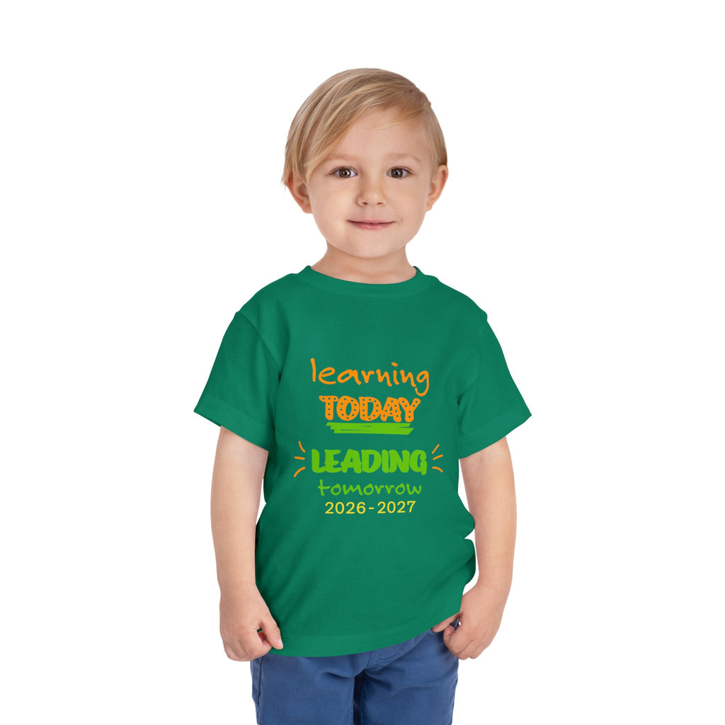 Toddler Tee - "Learning Today, Leading Tomorrow" Back-to-School Shirt