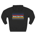 Nobody Fights Alone Hoodie — Cancer Support Rainbow Stripe Fleece