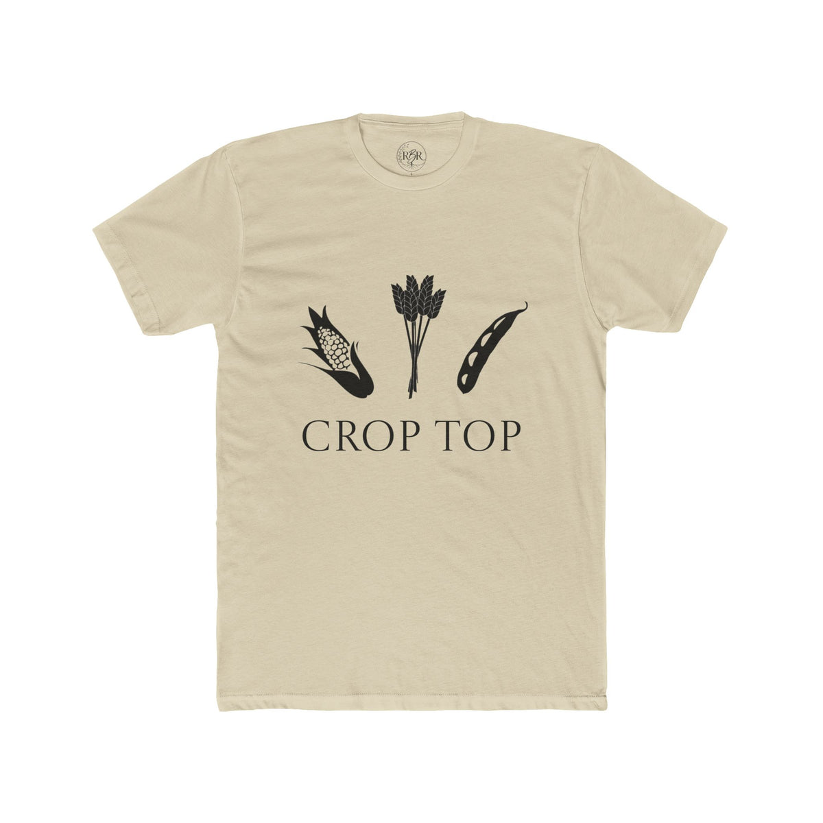 Crop Top Tee — Minimal Botanical Graphic T-Shirt