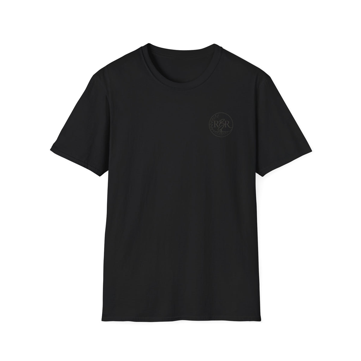 Monogram Circle Tee — Minimal RBR Initials Pocket T-Shirt
