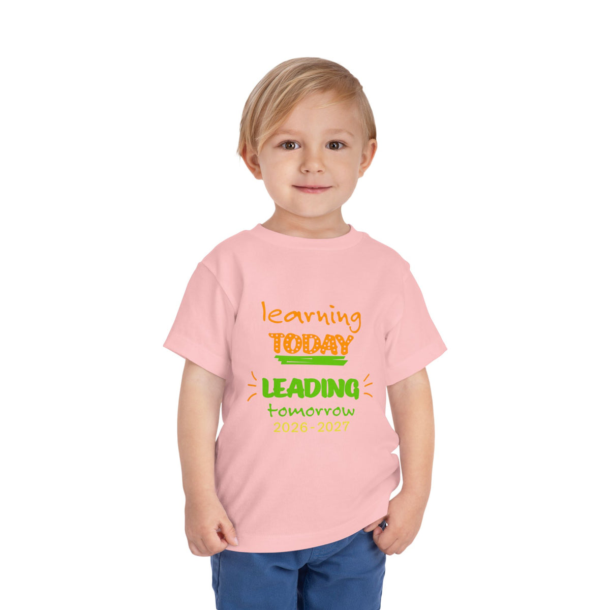 Toddler Tee - "Learning Today, Leading Tomorrow" Back-to-School Shirt