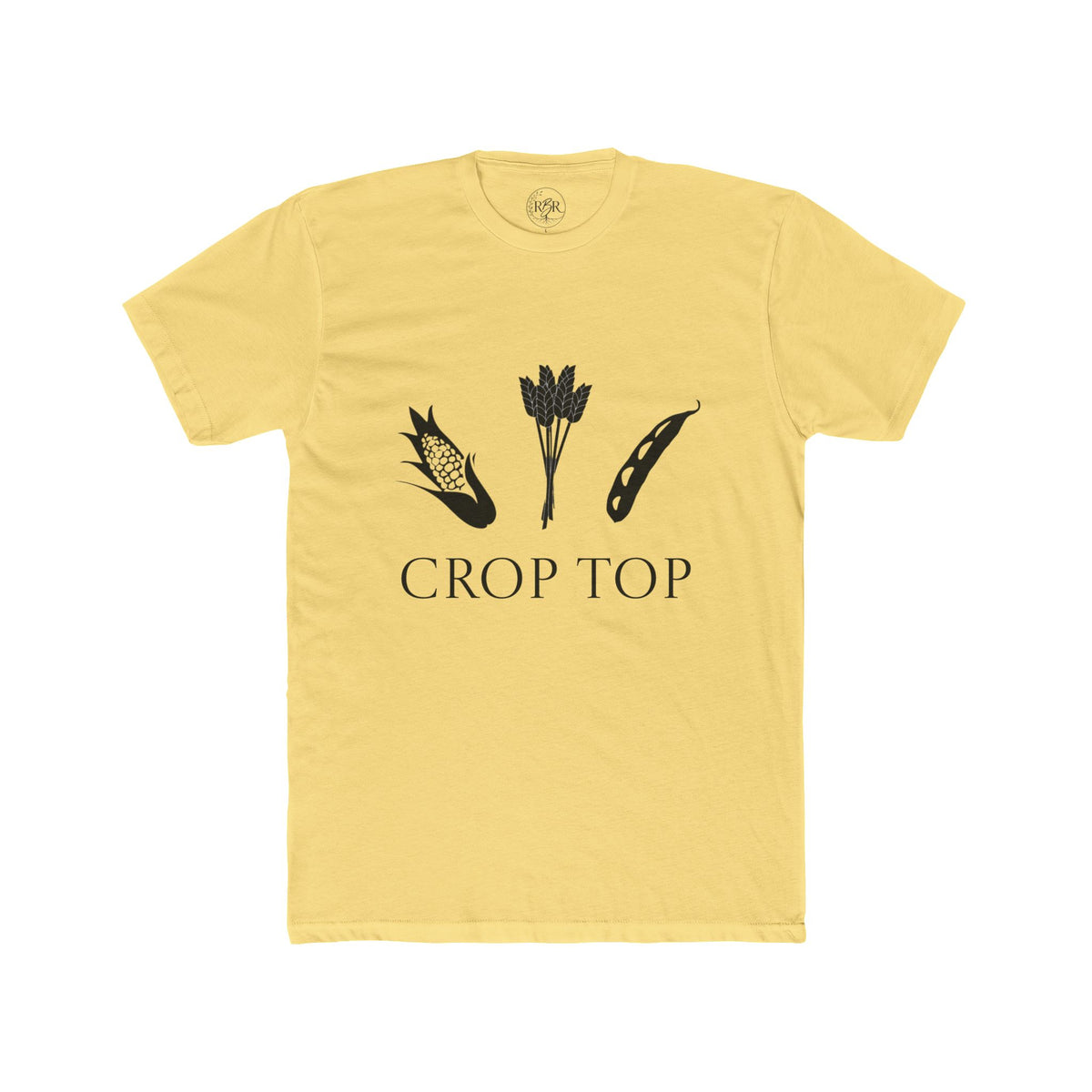 Crop Top Tee — Minimal Botanical Graphic T-Shirt