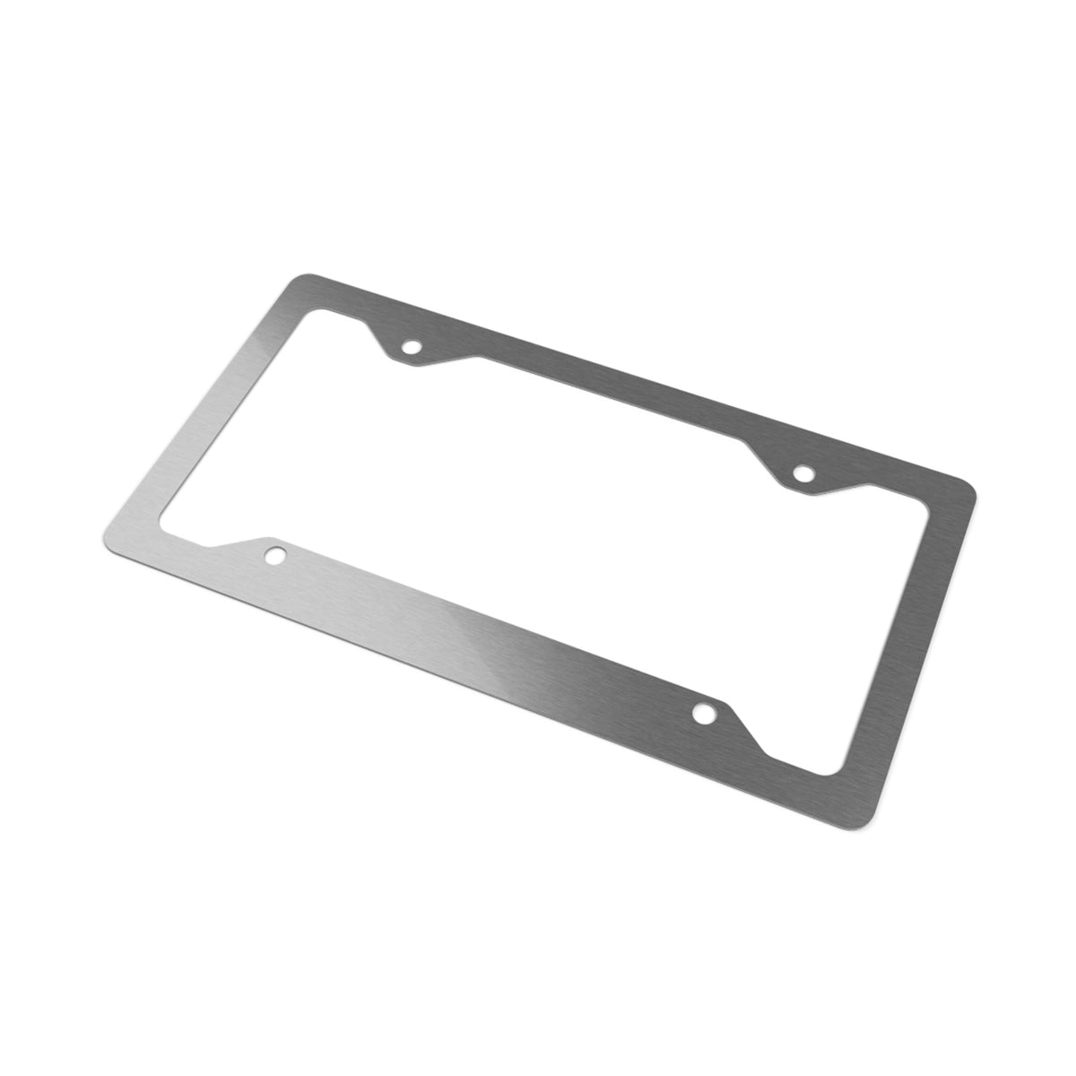 Metal License Plate Frame — "Weaponized Autism" Engraved Stainless Steel Tag Frame