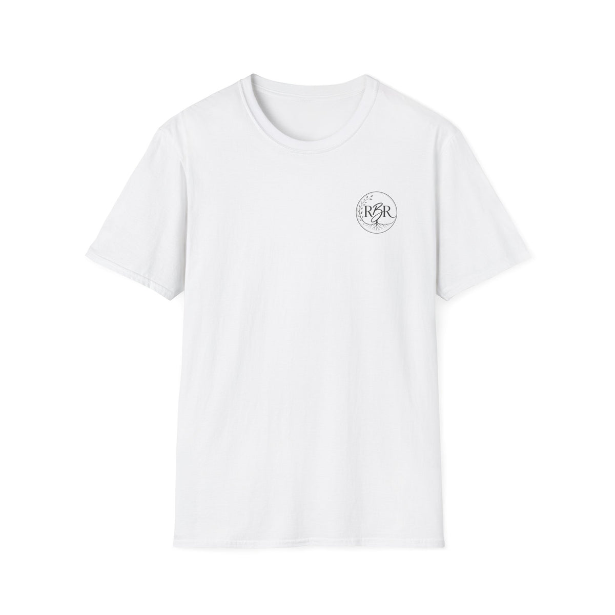 Monogram Circle Tee — Minimal RBR Initials Pocket T-Shirt