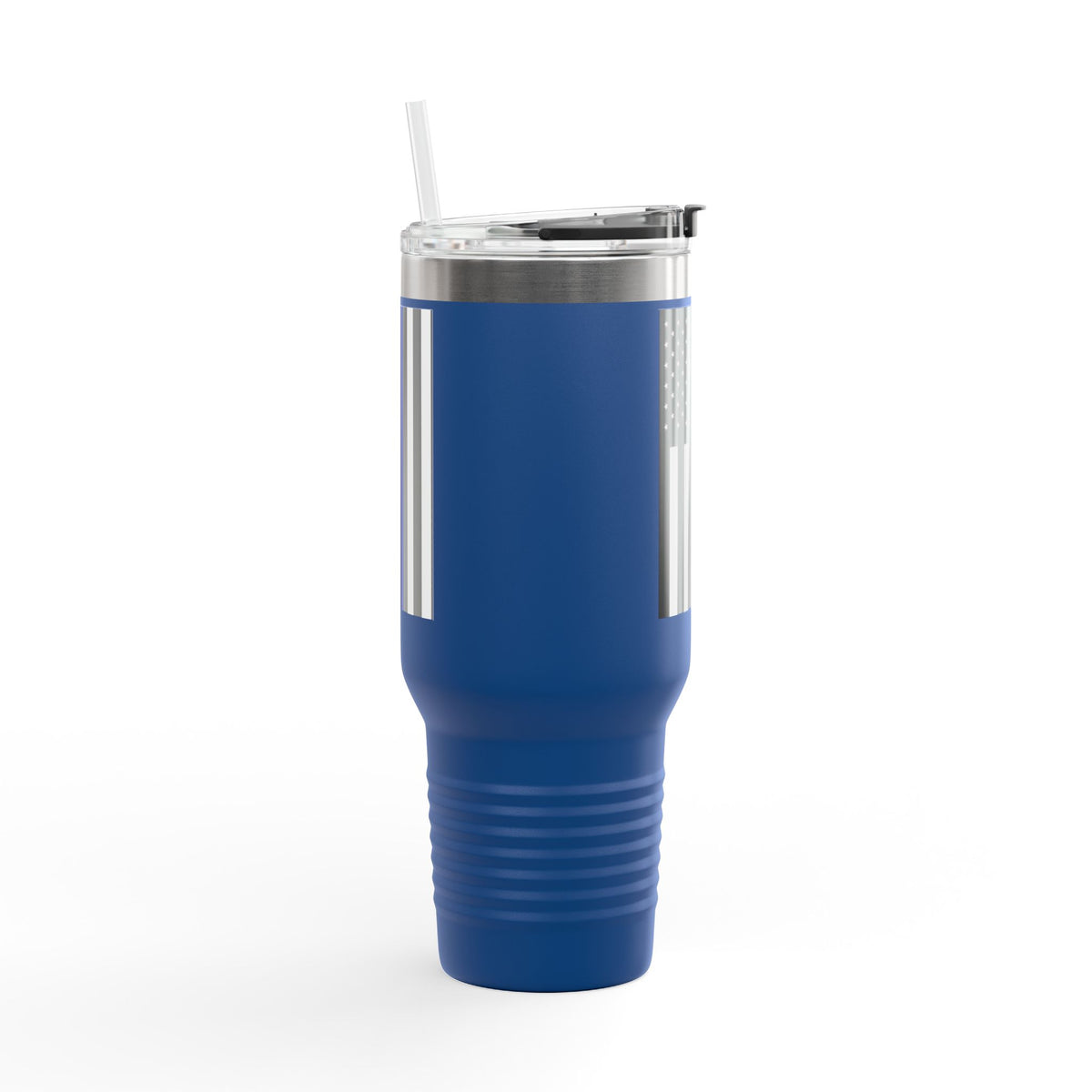 40oz Insulated Travel Mug — Thin Blue Line Flag Tumbler (Law Enforcement Support)
