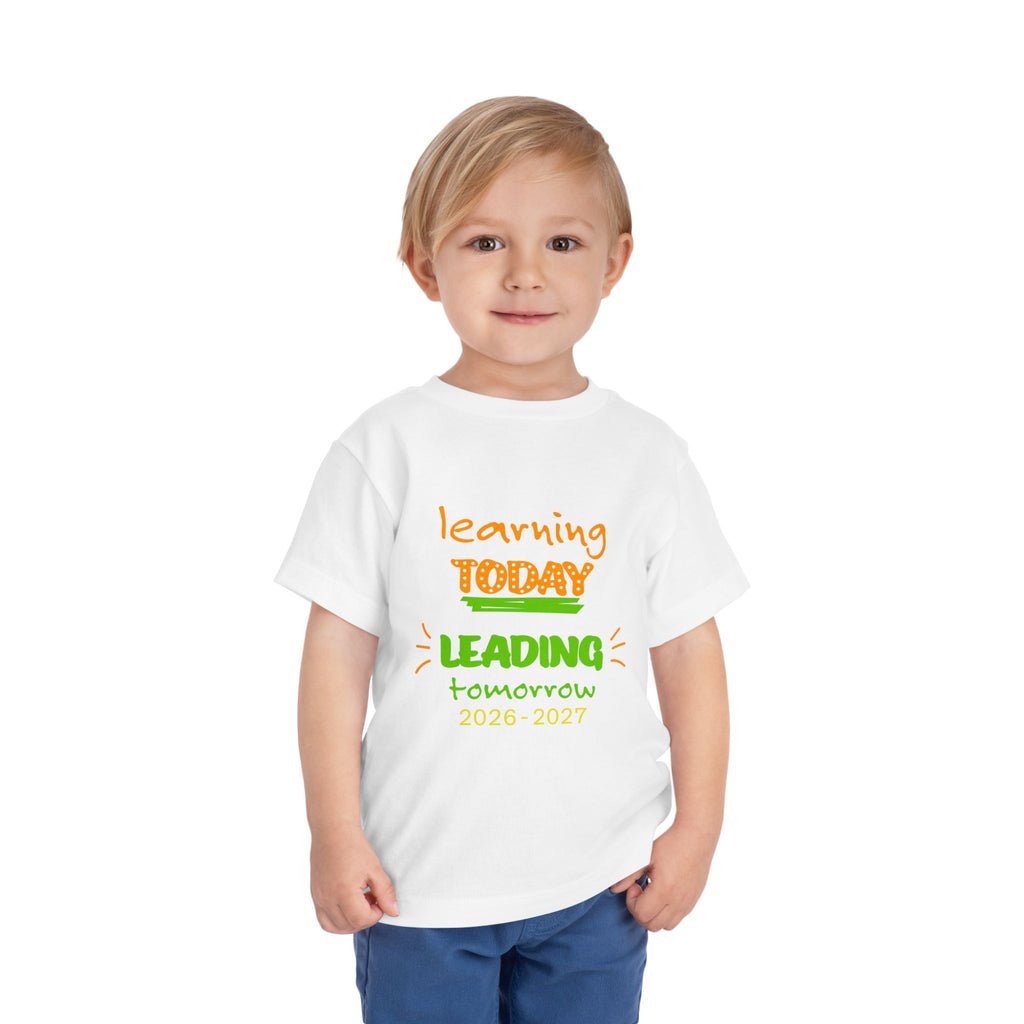 Toddler Tee - "Learning Today, Leading Tomorrow" Back-to-School Shirt