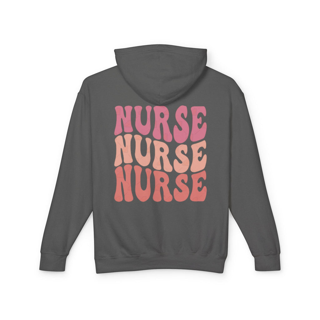 Nurse Vintage Retro Text Hoodie — 'NURSE NURSE NURSE' Graphic Hoodie