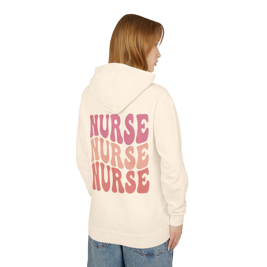 Nurse Vintage Retro Text Hoodie — 'NURSE NURSE NURSE' Graphic Hoodie