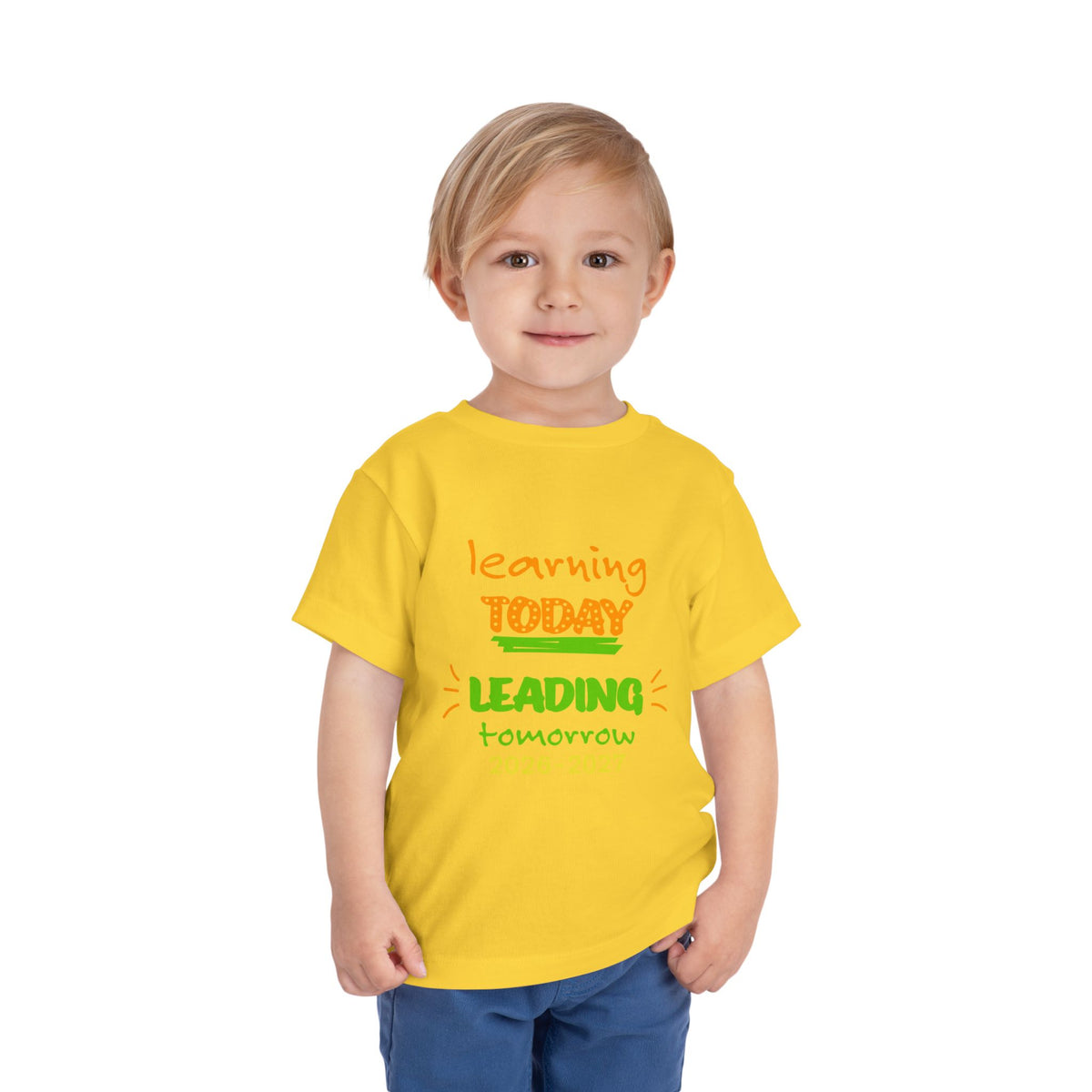 Toddler Tee - "Learning Today, Leading Tomorrow" Back-to-School Shirt