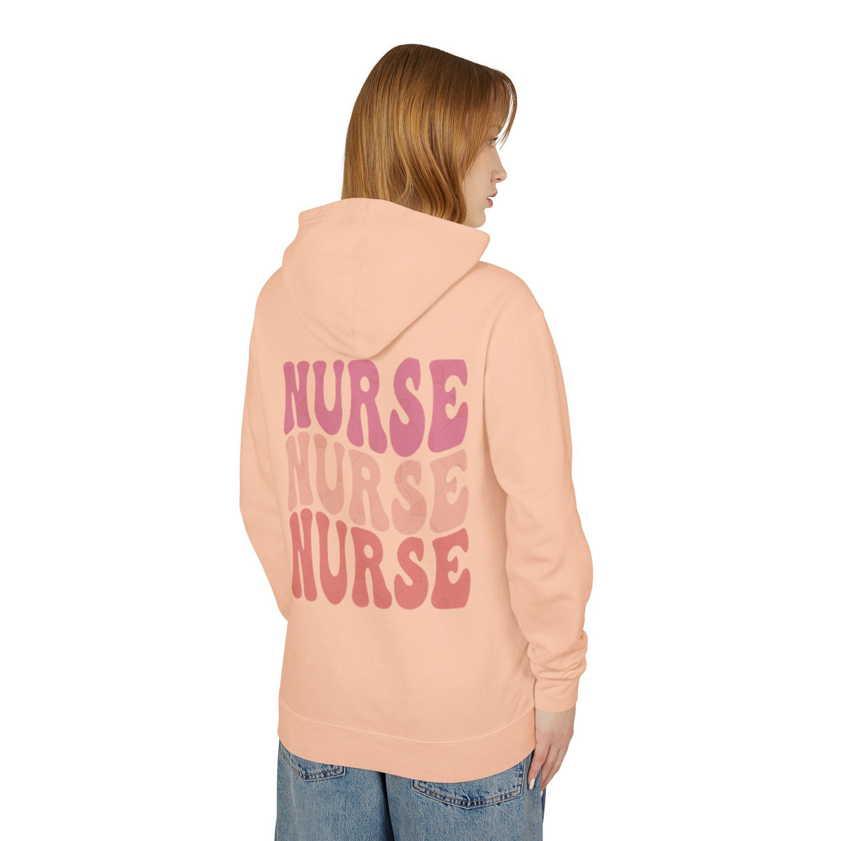 Nurse Vintage Retro Text Hoodie — 'NURSE NURSE NURSE' Graphic Hoodie