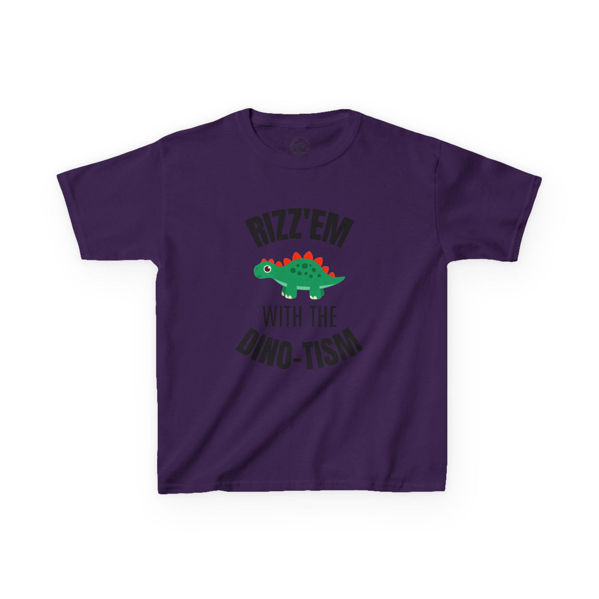 Kids Tee — "Rizz 'Em With the Dino-tism" Cute Dinosaur Graphic Shirt
