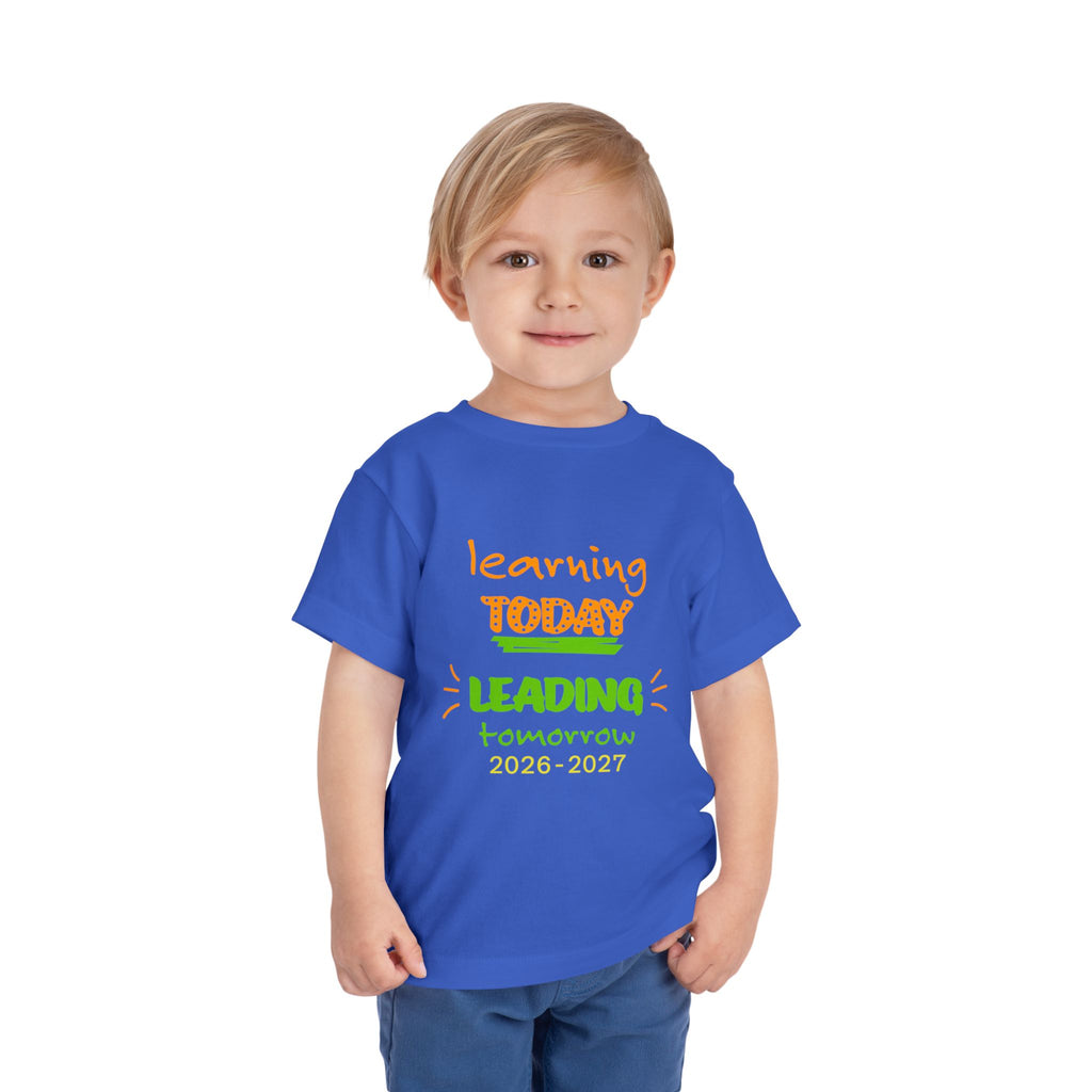 Toddler Tee - "Learning Today, Leading Tomorrow" Back-to-School Shirt