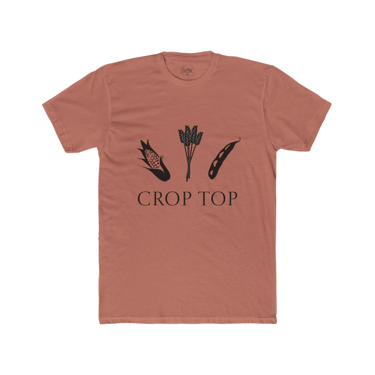Crop Top Tee — Minimal Botanical Graphic T-Shirt