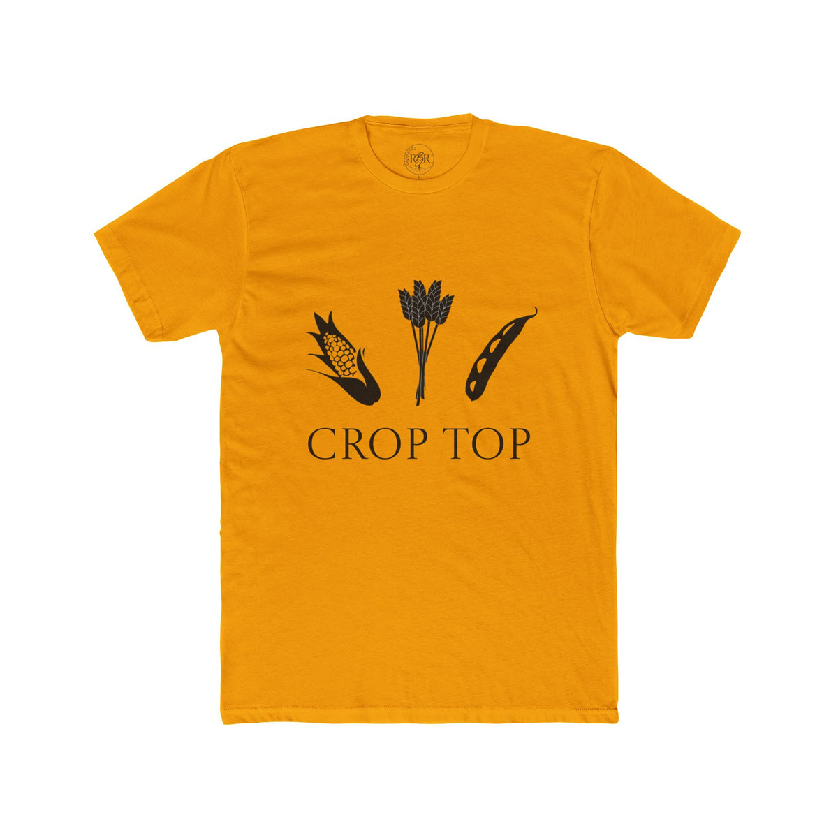 Crop Top Tee — Minimal Botanical Graphic T-Shirt